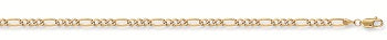 Y/G Rhodium Plated Figaro Anklet