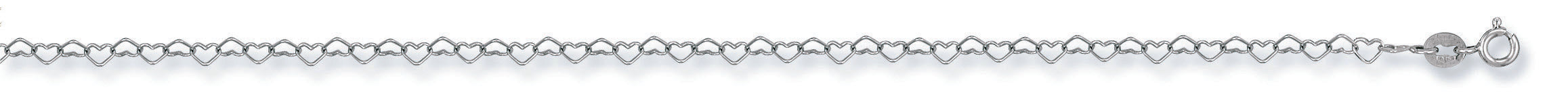 W/G Heart shaped anklet
