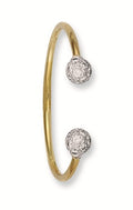 Y/G Baby Cz Torque Bangle