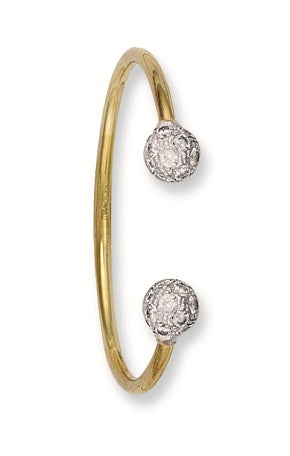 Y/G Baby Cz Torque Bangle