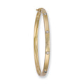 Y/G Hollow Cz Oval Bangle