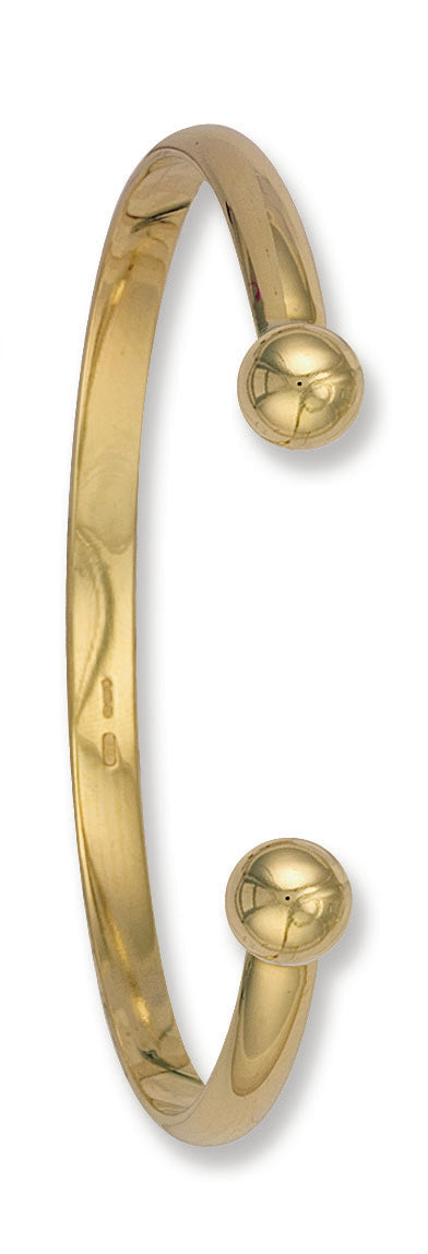 Y/G 5mm D - Shaped Solid Torque Bangle