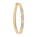 Y/G Cz Greek Key Bangle