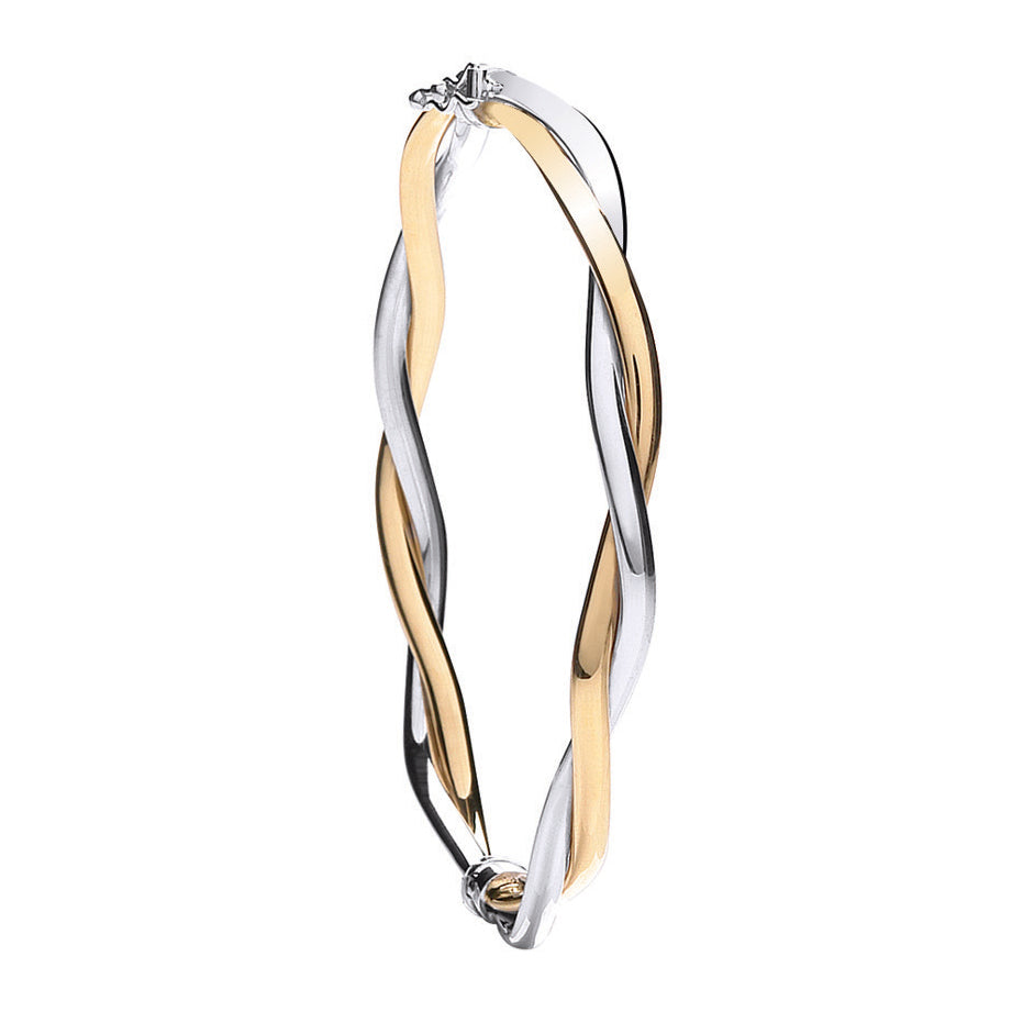 Y & W/G Fancy Twisted Bangle