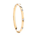 Y/G Hollow Oval Baby Cz Bangle