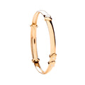 Y/G Expandable Baby Bangle with Floating Cz Heart