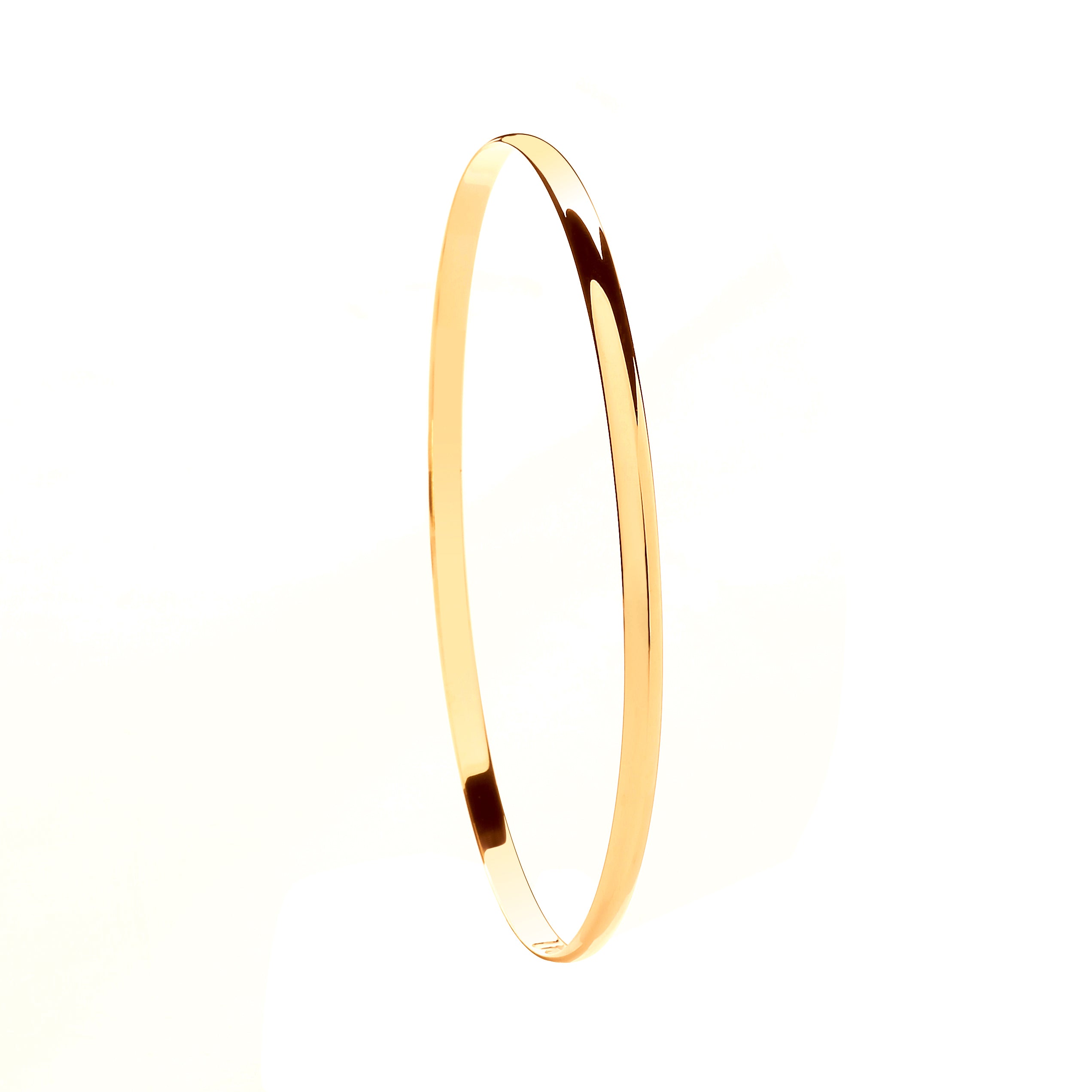 Y/G 3mm Plain D-shape Ladies Bangle