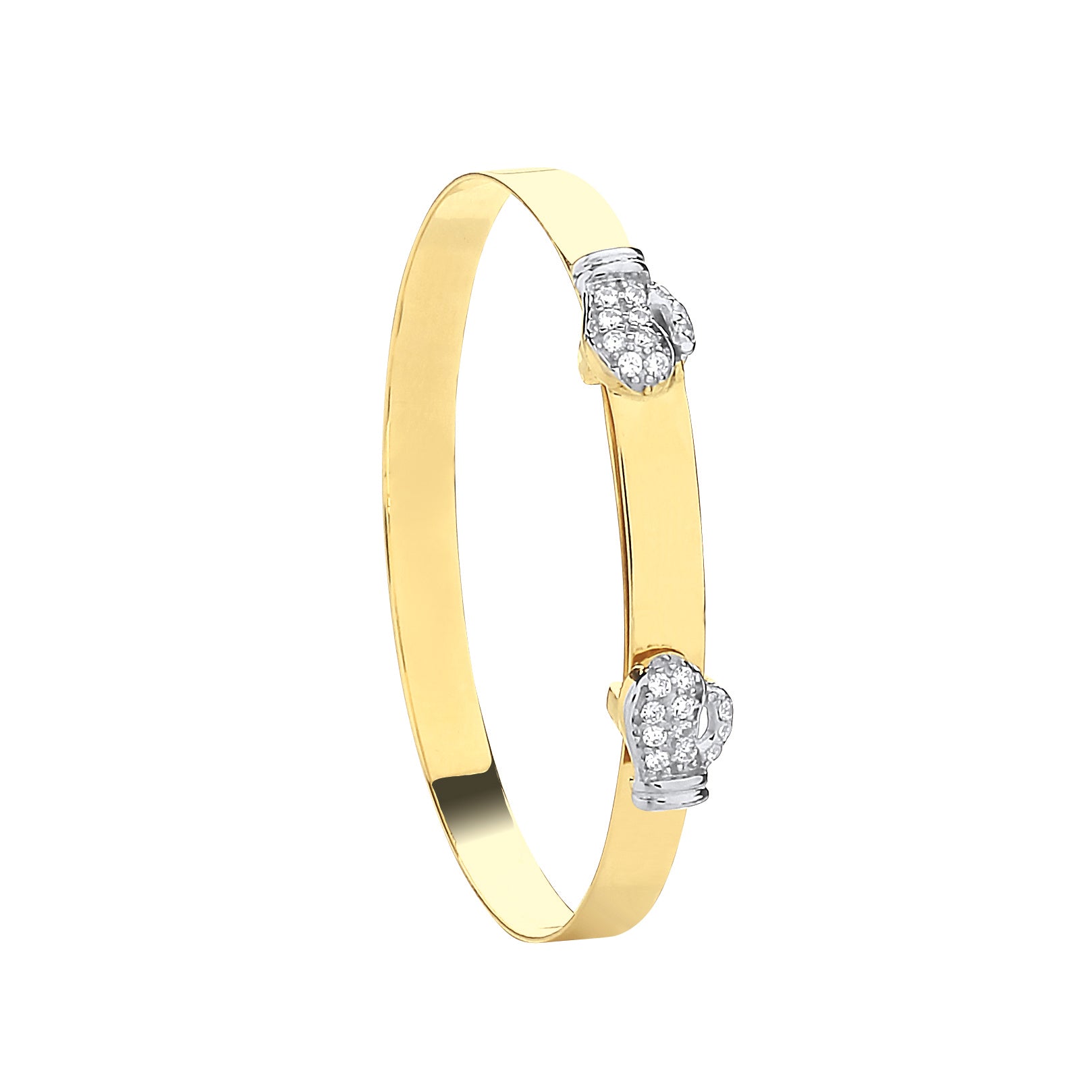 Y/G Cz Boxing Gloves Expandable Baby Bangle