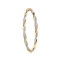 Y&W/G Twist Hollow Oval Bangle