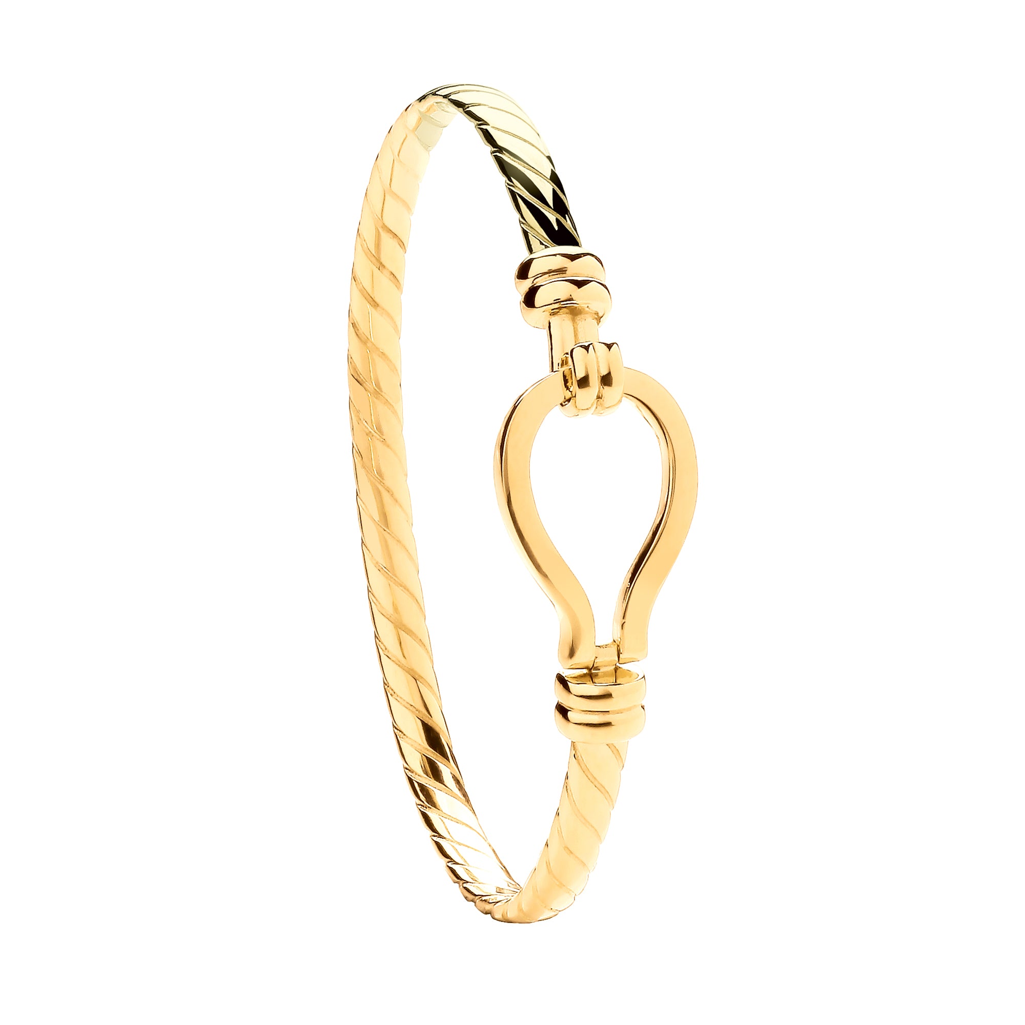 Y/G Hook Ladies 4mm Bangle