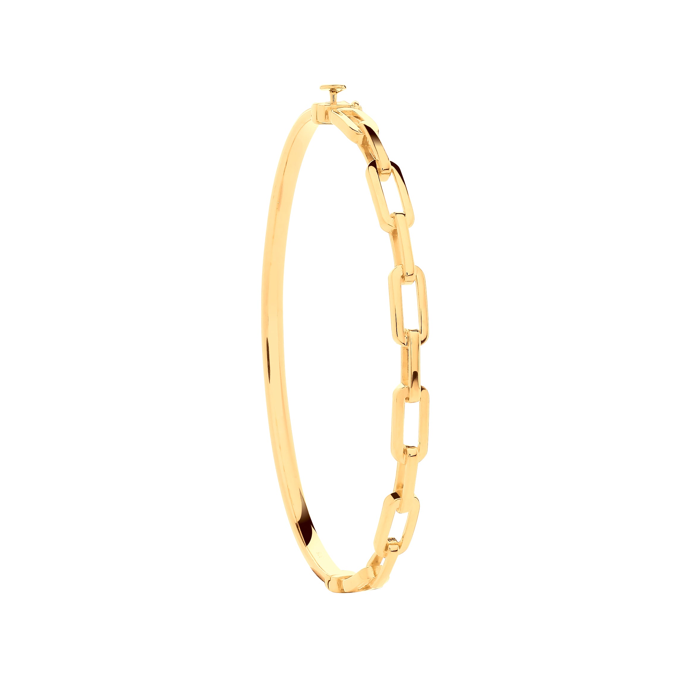Y/G Paper Clip Ladies Bangle