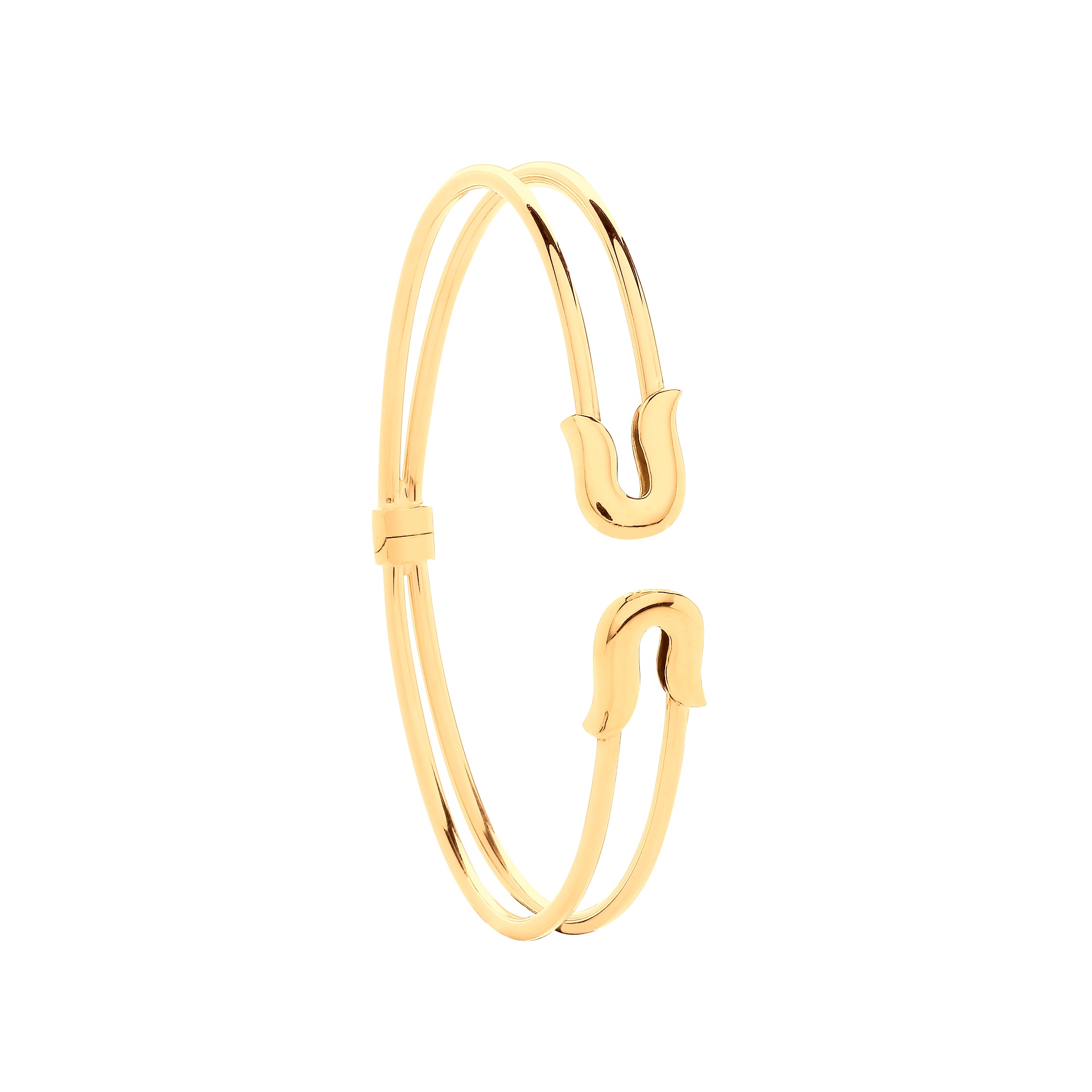 Y/G Safety Pin Style Ladies Bangle