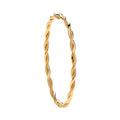 Y/G Plain & D/C Twist Ladies Bangle