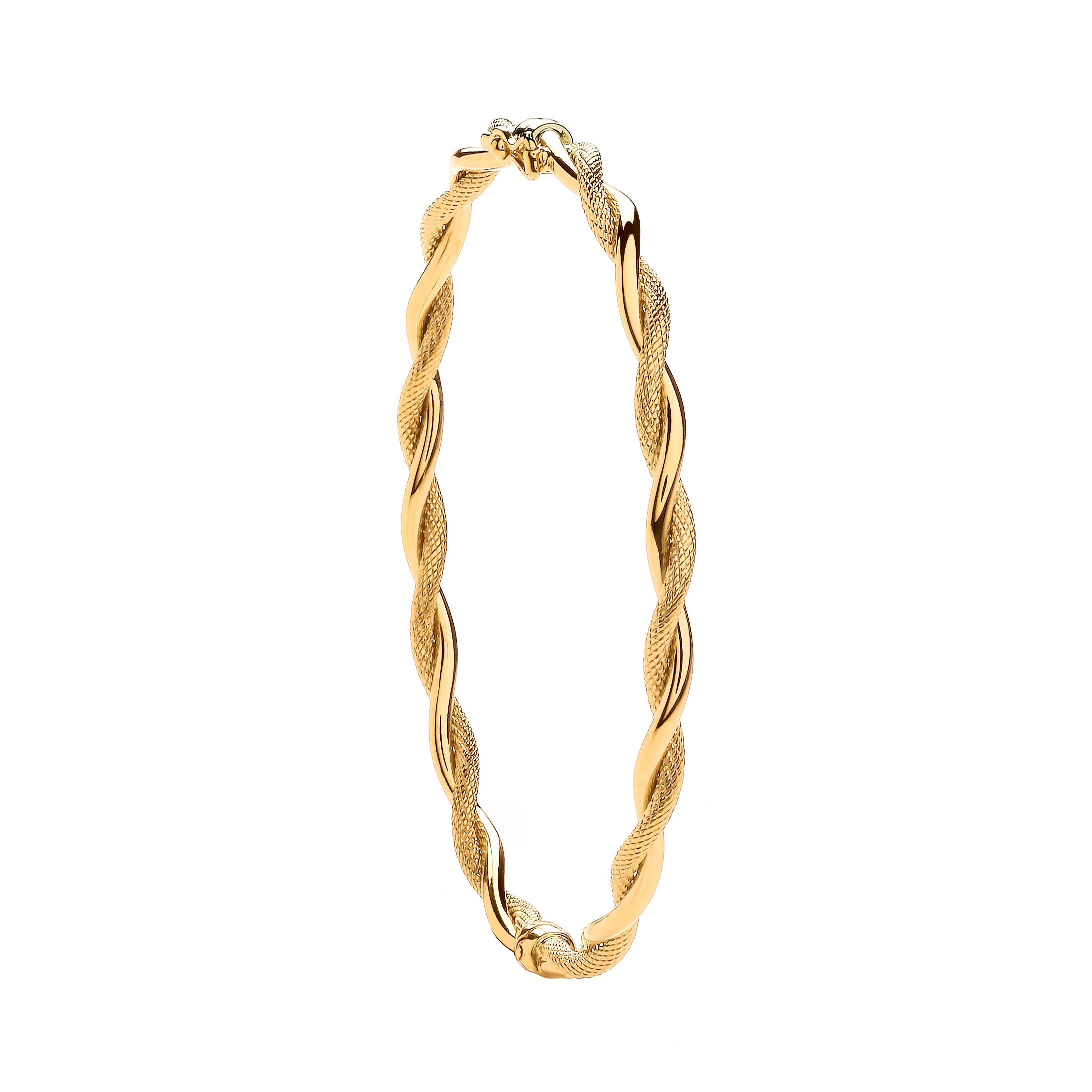 Y/G Plain & D/C Twist Ladies Bangle