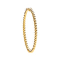 Y/G Hollow Twist 4.5mm Bangle