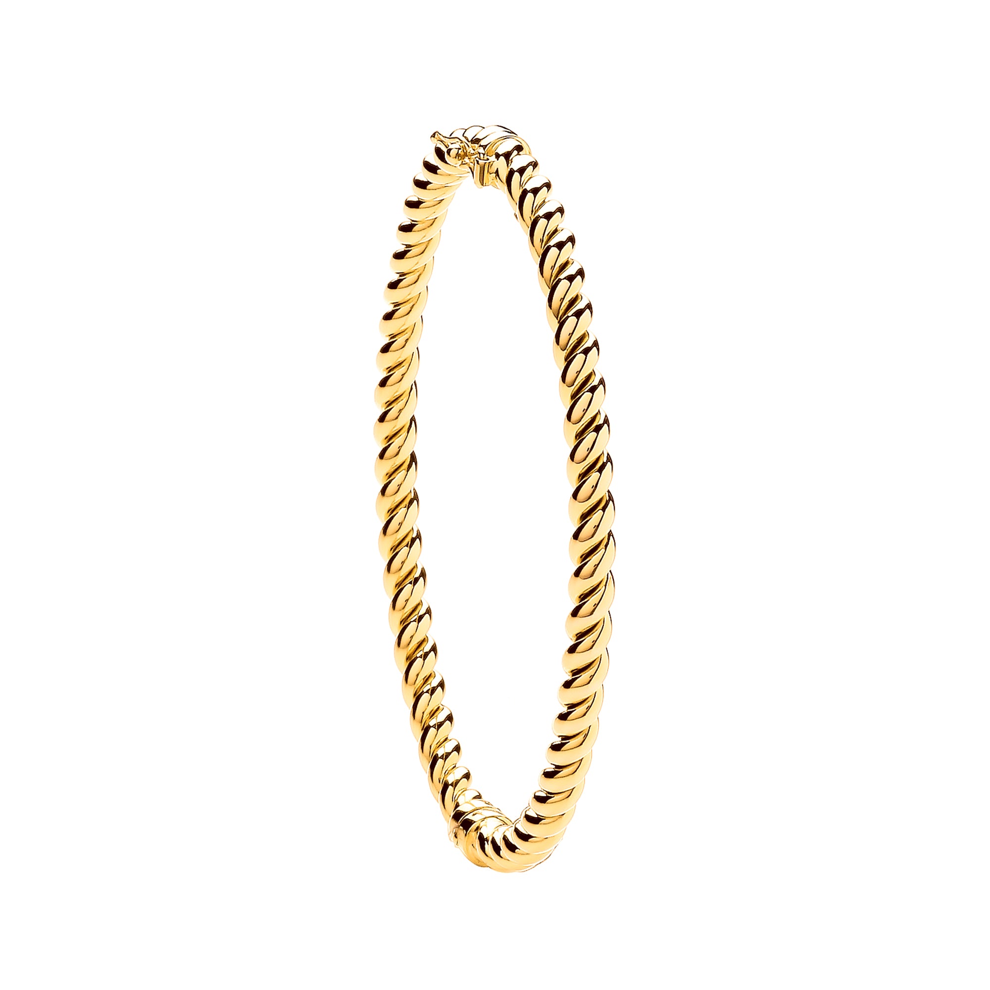 Y/G Hollow Twist 4.5mm Bangle