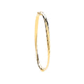 Y/G Plain & Twisted 4mm Twist Bangle