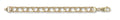 Y/G 7.5mm Plain & Bark Casted Curb Baby Bracelet