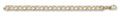 Y/G 7mm Plain & Bark Casted Curb Baby Bracelet