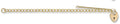 Y/G Open Curb & Padlock Charm Baby/Ladies Bracelet