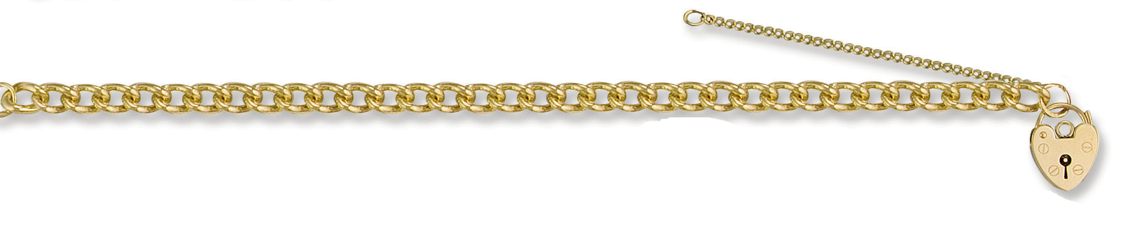 Y/G Tight Link Curb & Padlock Charm Bracelet
