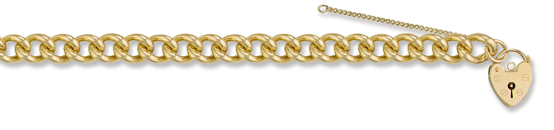 Y/G Tight Link Curb & Padlock Charm Bracelet