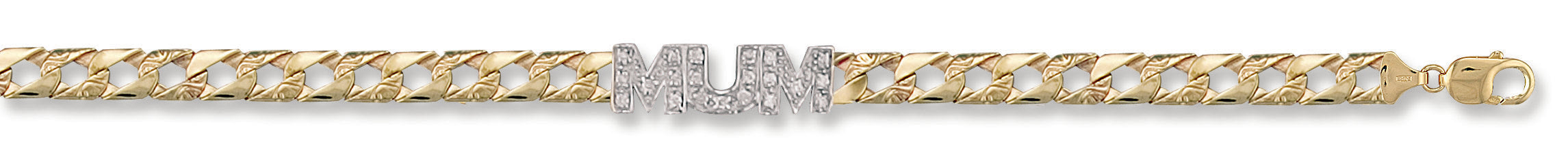 Y/G Casted Cz Mum Bracelet