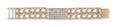 Y/G Plain & Bark Casted Curb Baby Cz ID Bracelet