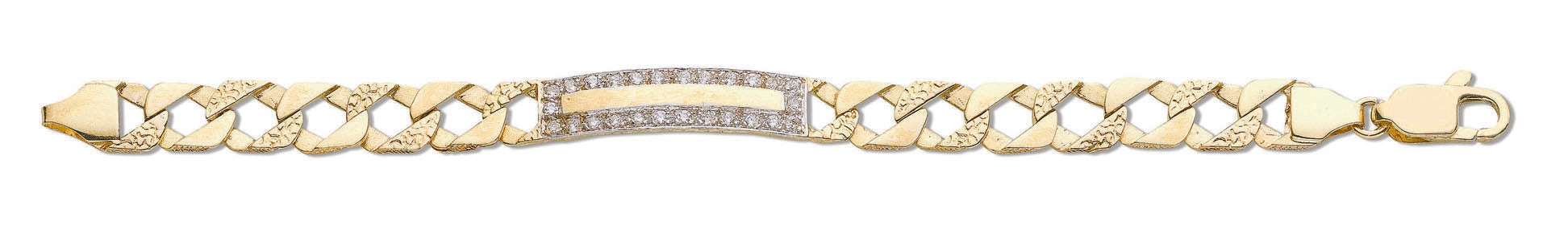 Y/G Plain & Bark Casted Curb Baby ID Bracelet