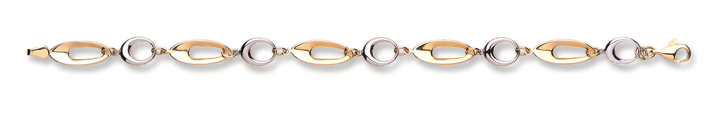 W & Y/G Fancy Link Bracelet