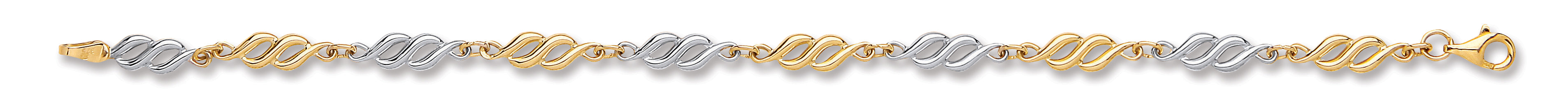 W & Y/G Fancy Hollow Link Bracelet