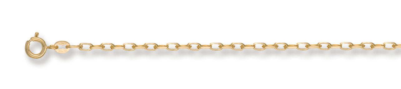 Y/G 2.2mm Diamond Cut Oval Belcher Chain