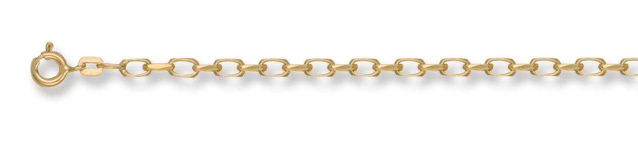 Y/G 2.8mm Diamond Cut Oval Belcher Chain