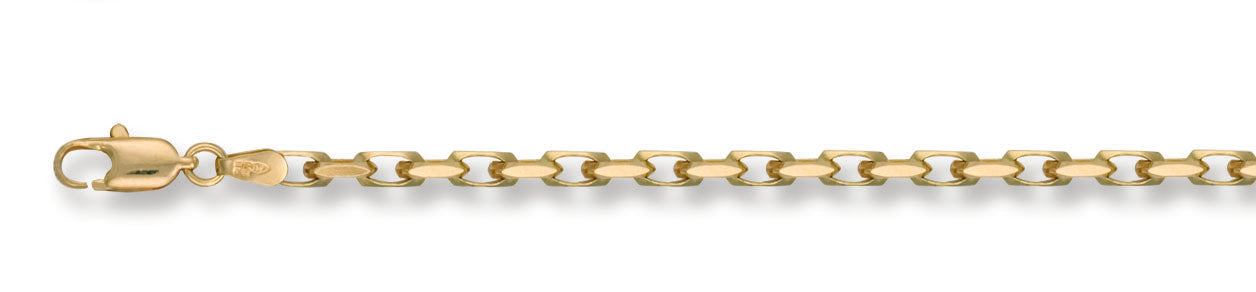 Y/G 3.5mm Diamond Cut Oval Belcher Chain