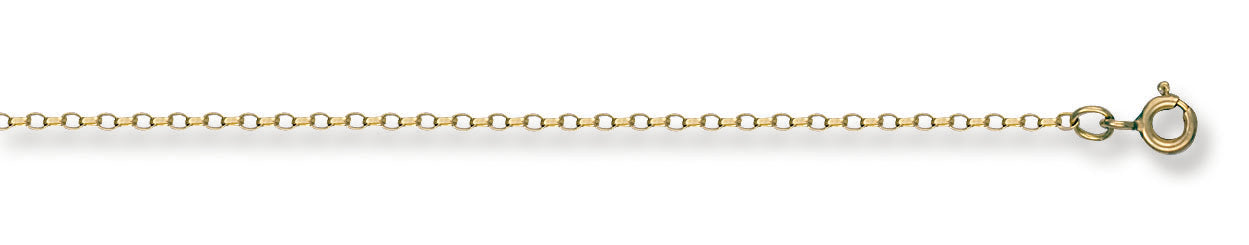 Y/G 1.5mm Open Diamond Cut Oval Belcher Chain