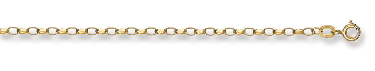 Y/G 2.2mm Open Diamond Cut Oval Belcher Chain