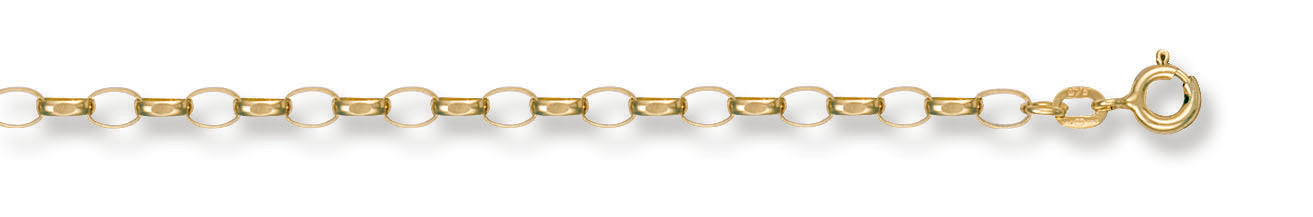 Y/G 3.1mm Open Diamond Cut Oval Belcher Chain