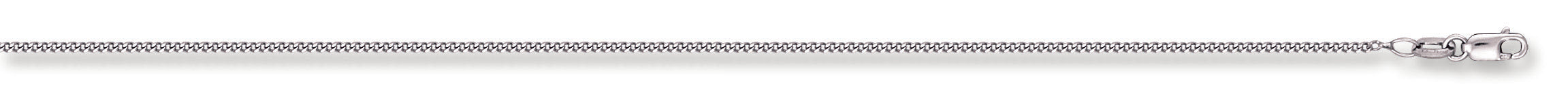 18ct W/G 1.4mm Curb Chain