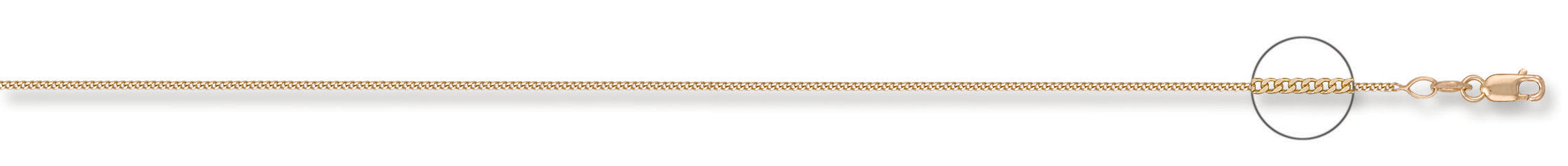 18ct Y/G 1.1mm Curb Chain