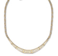 Y/G Greek Key Graduated Collarette/Non Graduated Bracelet