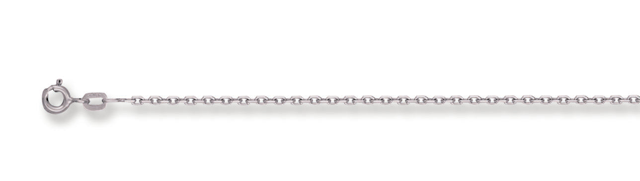 W/G 1.2mm Diamond Cut Oval Belcher Chain