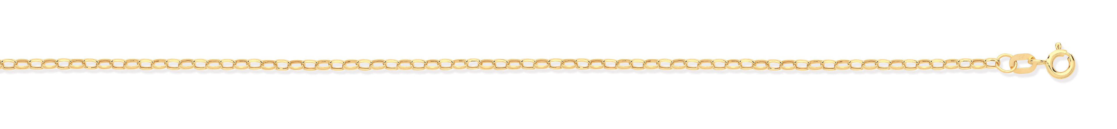 Y/G 2.2mm Hollow Diamond Cut Belcher Chain