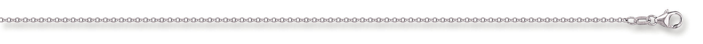 18ct W/G 1.2mm D/C Belcher Chain