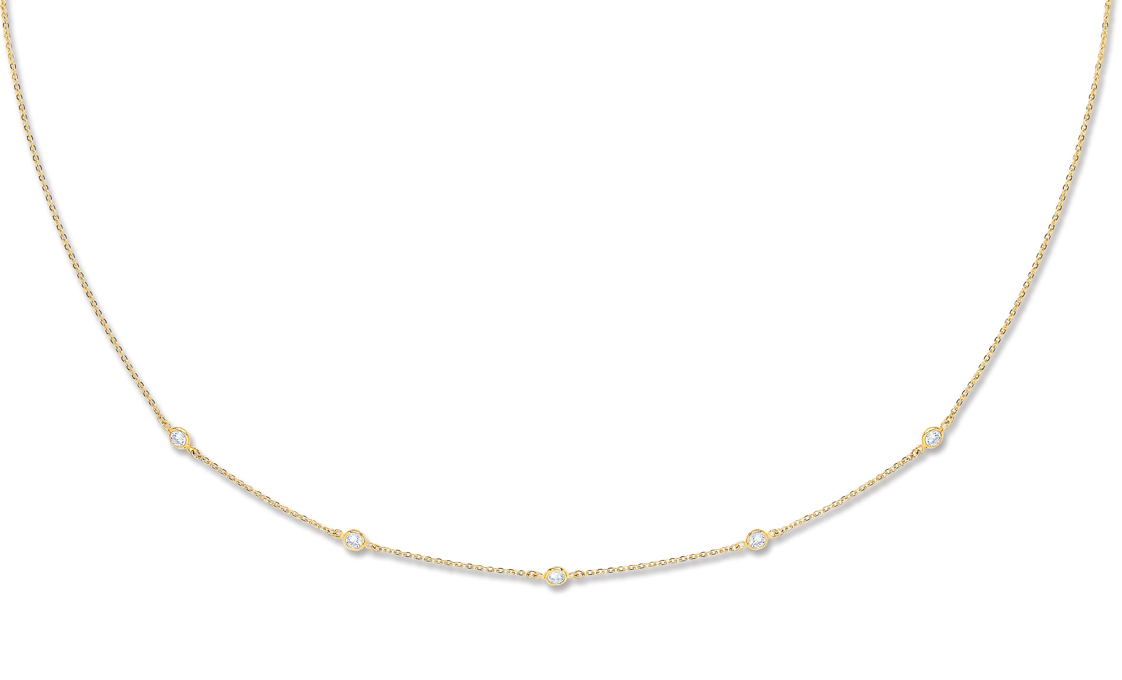 Y/G Cz by the Yard Cz Bracelet & Necklace (07", 18" & 36")