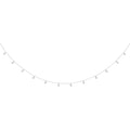 W/G Dangling CZs Diamond by the Yard 17"Necklace/07" Bracelet