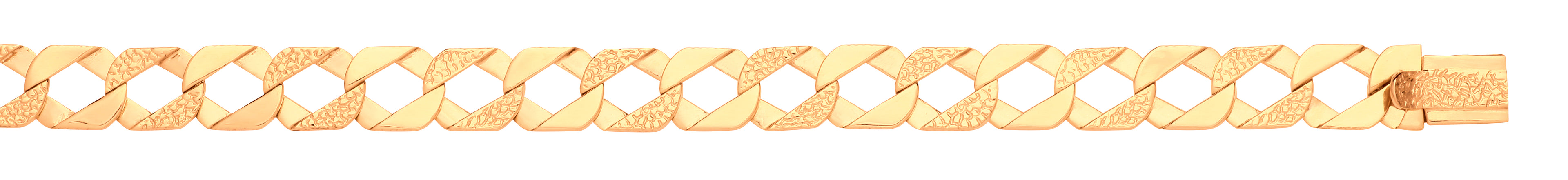 Y/G Plain & Nugget 13mm Link Flat Curb Chain
