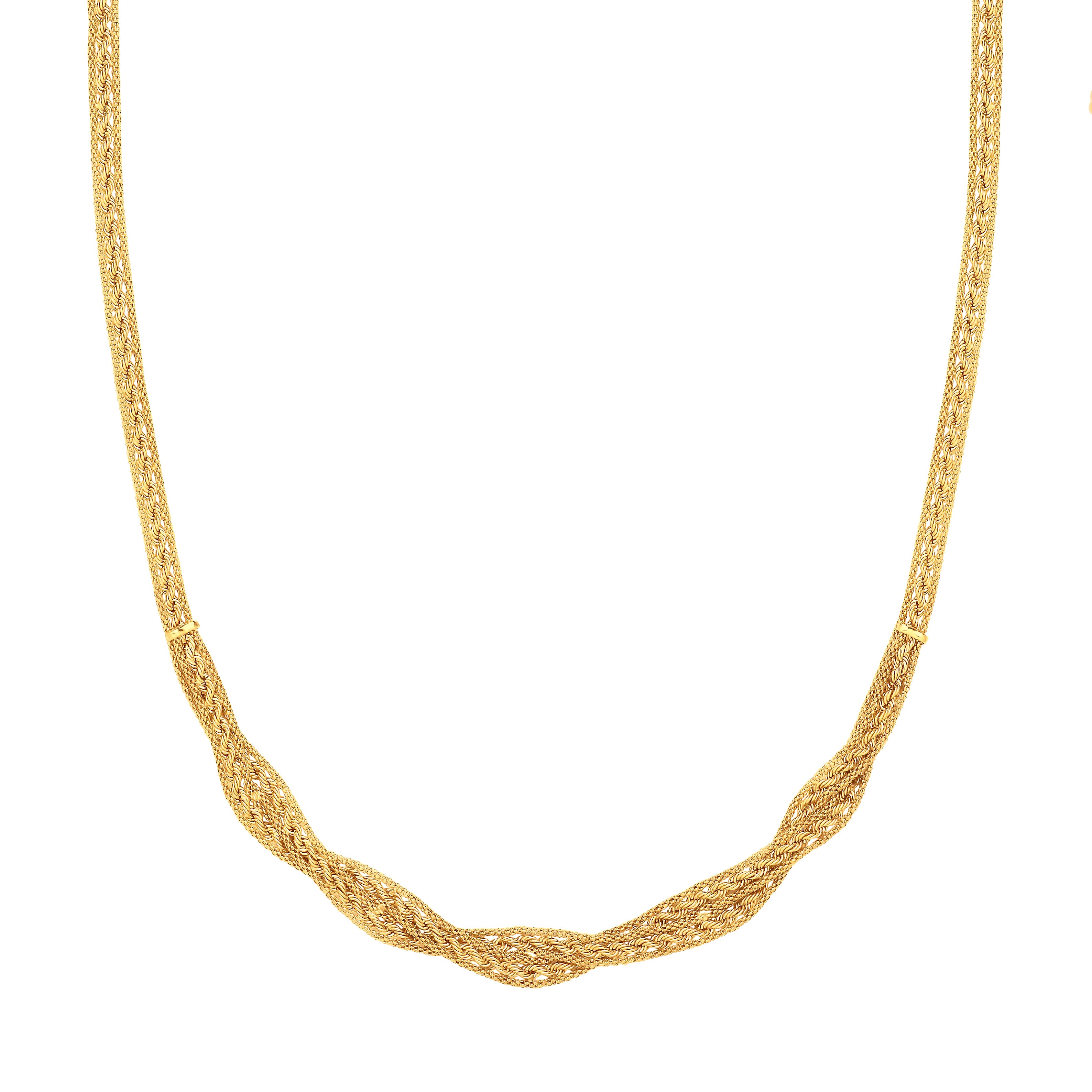 Y/G Graduated Rope & Mesh 18" Necklace/Ladies Bracelet