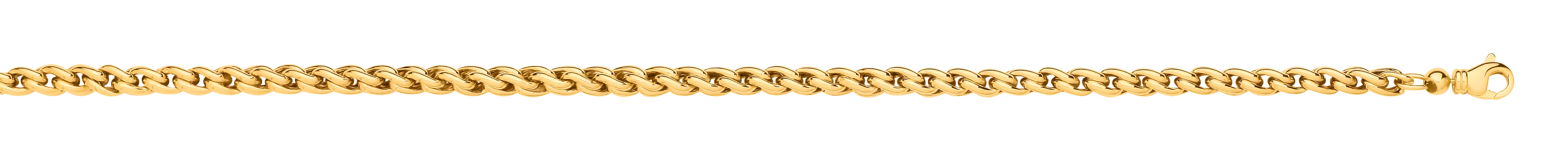 Y/G 5.0mm Wheat Chains 18" Necklace/Ladies Bracelet