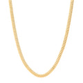 Y/G Ribbed 7mm Omega Snake Necklace/Bracelet