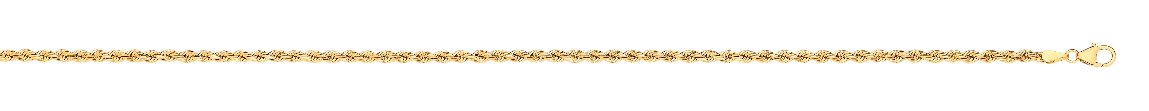14ct Y/G Hollow Rope 2.7mm Chain